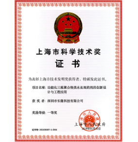 上海市科學(xué)技術(shù)獎(jiǎng)-一等獎(jiǎng)