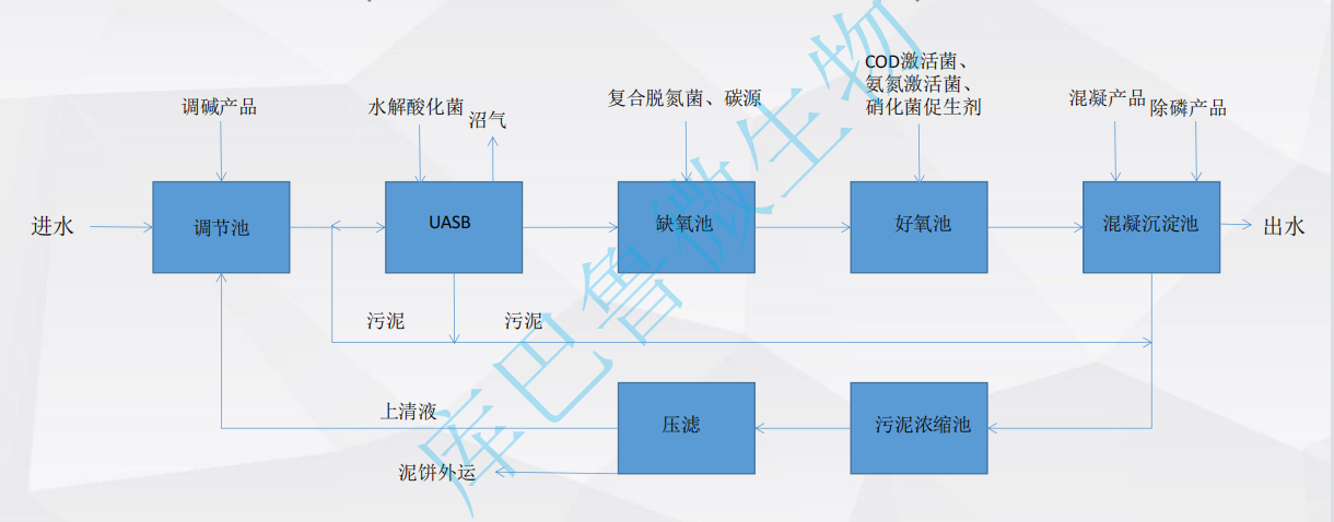 常見食品廢水處理工藝流程